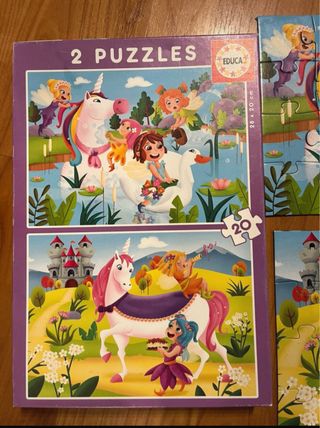 2 Puzzles Educa 20 Piezas Unicornios