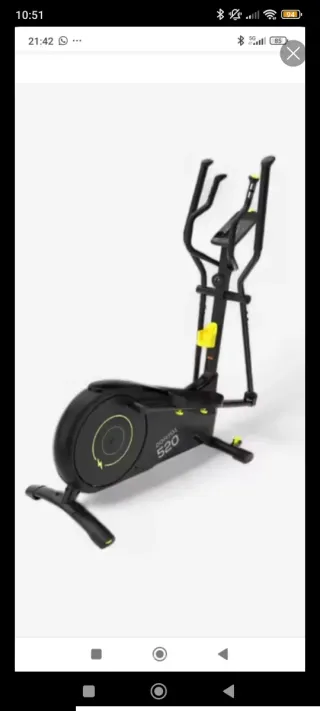 Elíptica DOMYOS 520 Negra