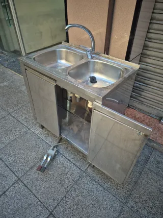 Pica doble acero inoxidable con pedal