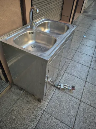 Pica doble acero inoxidable con pedal