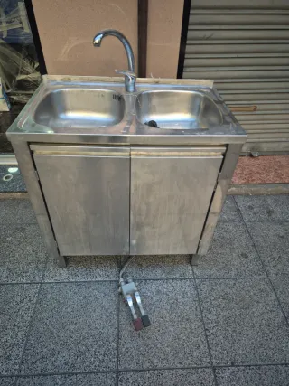 Pica doble acero inoxidable con pedal