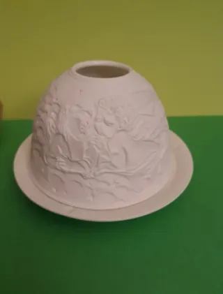 Portacandele Vintage Angeli Ceramica