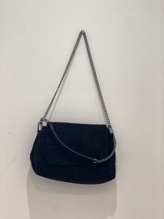 Bolso ZARA serraje negro