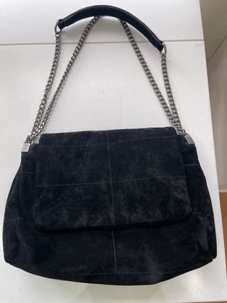 Bolso ZARA serraje negro
