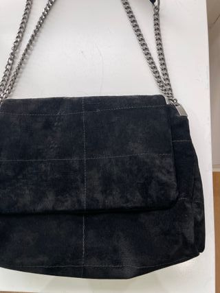 Bolso ZARA serraje negro