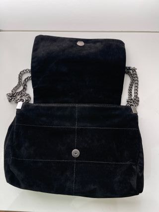 Bolso ZARA serraje negro