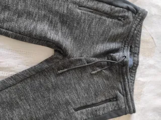 Pantalón térmico hombre gris y negro