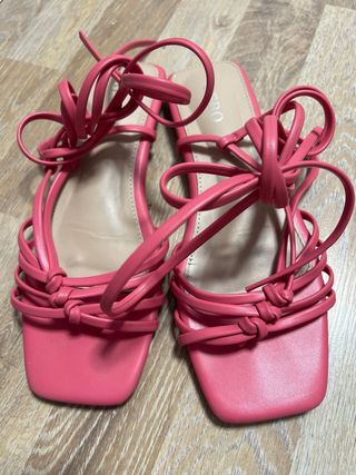 Sandalias rosas y verde oliva talla 38