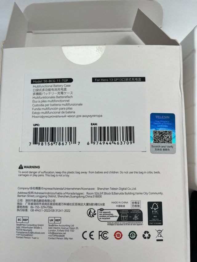 Cargador 3 Baterías GoPro Hero 13 Telesin