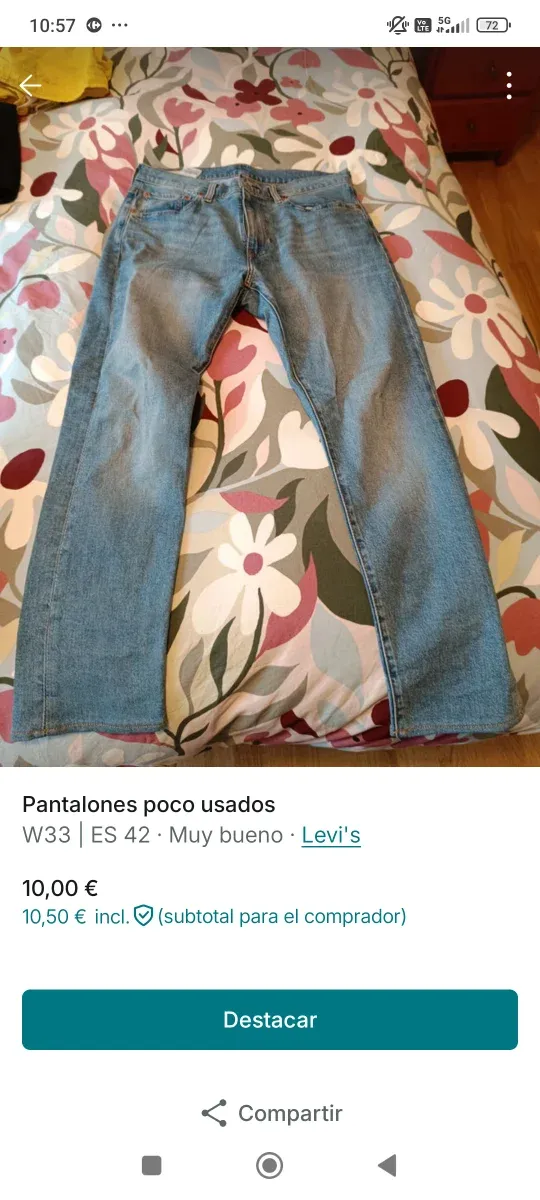 Pantalones vaqueros Levi's hombre W33