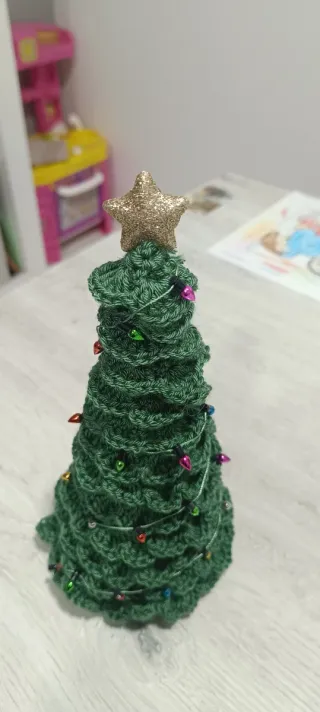 Árbol de Navidad Crochet con Luces