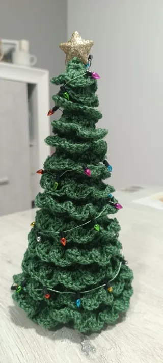 Árbol de Navidad Crochet con Luces