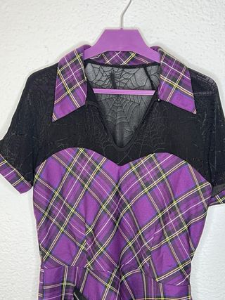 Vestido Morado y Negro Talla M