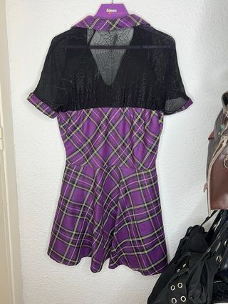 Vestido Morado y Negro Talla M