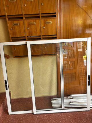 Ventana corredera aluminio blanco