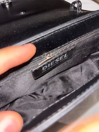 Borsa Diesel nera con logo
