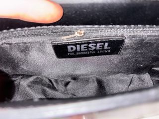 Borsa Diesel nera con logo