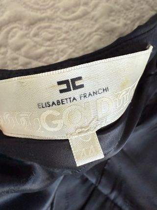 Vestido Elisabetta Franchi Negro Tachuelas