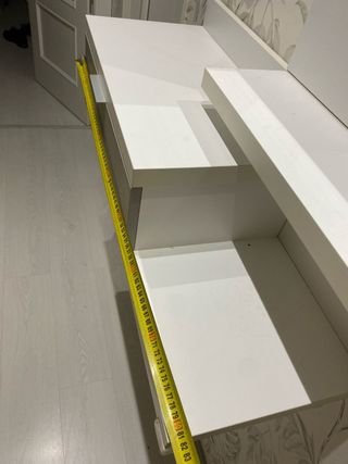Mueble entrada madera con espejo