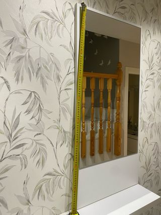 Mueble entrada madera con espejo
