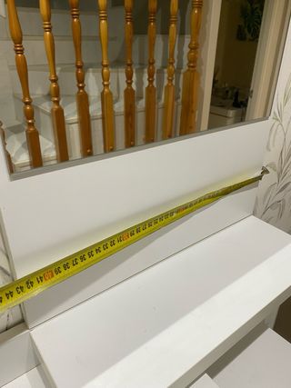 Mueble entrada madera con espejo