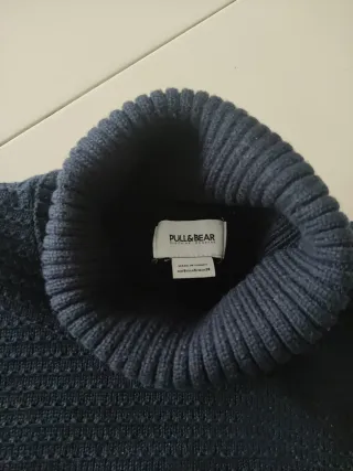 Jersey cuello alto azul marino talla S