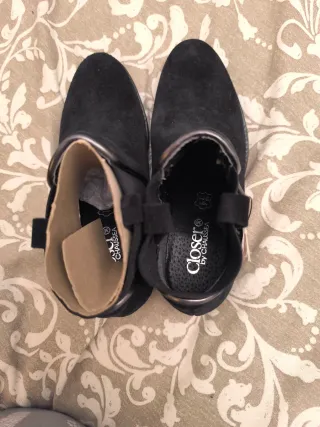 Botines serraje negros talla 36