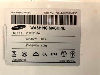 Lavadora Samsung 6kg WF0602NCW