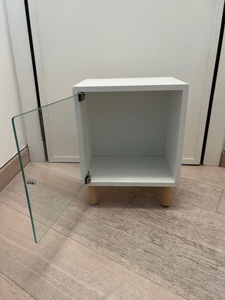 Coppia componibili con anta vetro e rialzo