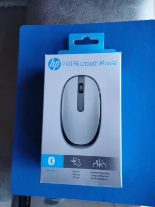 HP 240 Ratón Bluetooth 5.1 Gris Blanco