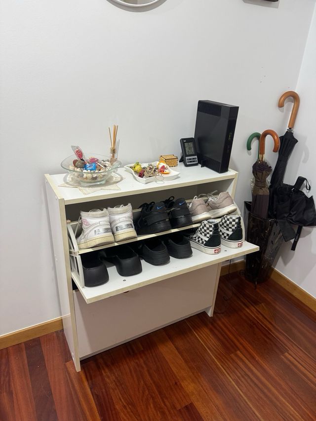 Zapatero blanco 2 cajones