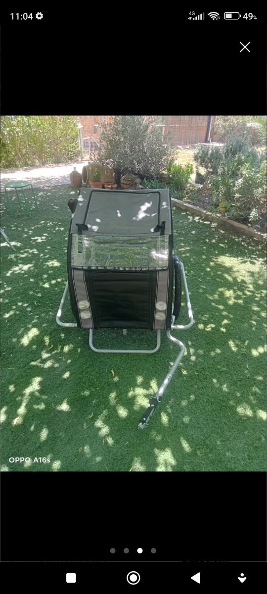 Remolque bicicleta con suspensión