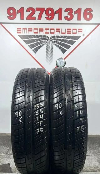 155 65 14 T DUNLOP RUEDA AL 90% VIDA UTIL