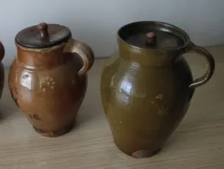 4 JARRAS ANTIGUAS CERÁMICA Siglo XIX ARAGÓN