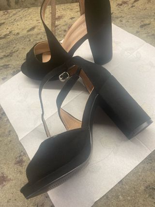 Sandalias tacón negras Blackcool Talla 36