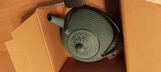 Tetera de hierro fundido verde