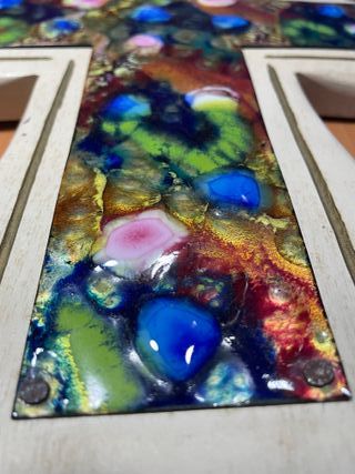 Cruz Antigua Coleccionista Madera y Bronce