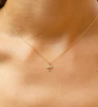 Collar plata bañada en oro libélula