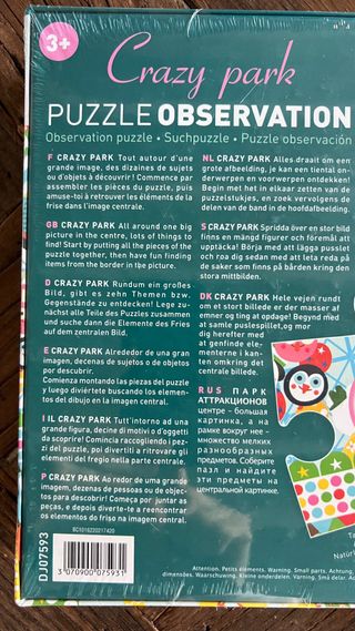 Puzzle de observación 35 piezas Djeco Crazy Park