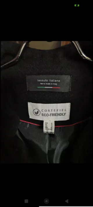 Abrigo largo lana negro mujer