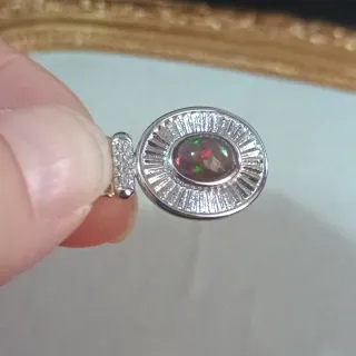 Collar Plata Ópalo Natural