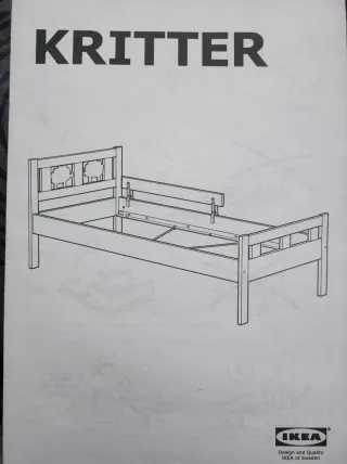 Cama infantil IKEA Kritter blanca.