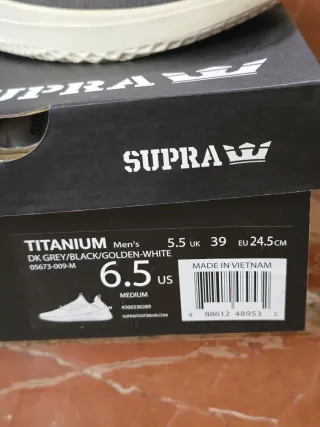 Zapatillas Supra Titanium Talla 39