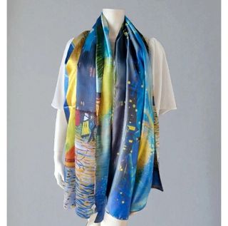 Pañuelo Silk Feeling "terraza de café por la noche