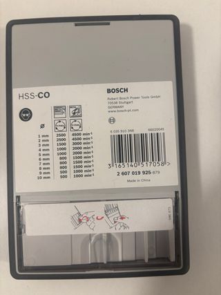 Juego Brocas Bosch HSS-CO DIN 338