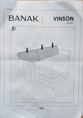 Sofá Chaise Longue Vinson Banak Beige