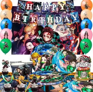 Kit Decorazioni Compleanno Demon Slayer