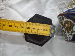 Potiche cloisonné blu/oro draghi