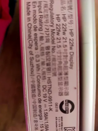 Monitor HP 22f Blanco Ultra Plano