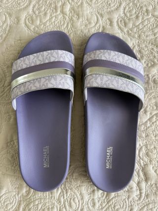 Chanclas Michael Kors Mujer Morado/Plata